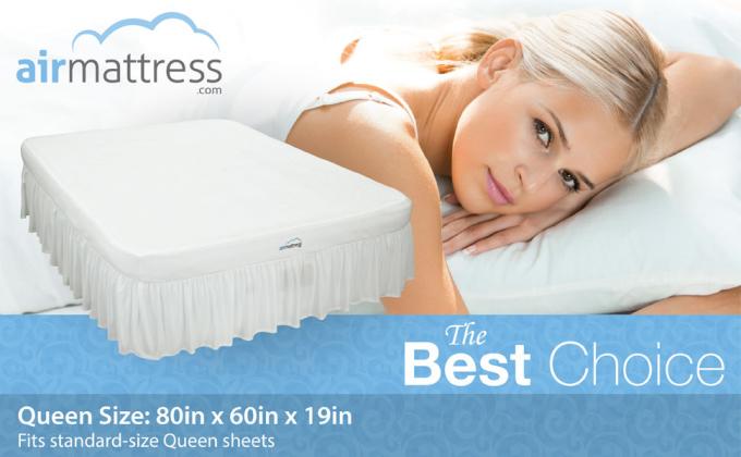 يناسب مرتبة الهواء الأفضل اختيارًا والمزودة بمضخة مدمجة ملاءات السرير العادية